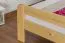 Double bed / guest bed solid pine wood natural A6, incl. slatted frame - dimensions 160 x 200 cm