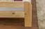 Double bed / guest bed solid pine wood natural A6, incl. slatted frame - dimensions 160 x 200 cm