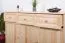 Sideboard 009, 3 doors, 3 drawers, solid pine wood, clearly varnished - H100 x W150 x D45 cm 
