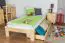 Futon bed / solid wood bed solid pine natural A10, incl. slatted frame - dimensions 90 x 200 cm