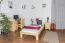 Futon bed / solid wood bed solid pine natural A10, incl. slatted frame - dimensions 90 x 200 cm