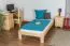 Futon bed / solid wood bed solid pine natural A10, incl. slatted frame - dimensions 90 x 200 cm