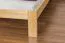 Single bed / Day bed solid, natural pine wood 75, includes slatted frame - Dimensions 140 x 200 cm