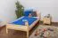 Single bed / guest bed solid pine solid wood natural 97, incl. slatted frame - dimensions 90 x 200 cm