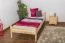 Single bed / guest bed solid pine solid wood natural 97, incl. slatted frame - dimensions 90 x 200 cm