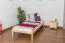 Futon bed / solid wood bed solid pine natural wood, incl. slatted frame - dimensions: 90 x 200 cm