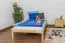 Futon bed / solid wood bed solid pine natural wood, incl. slatted frame - dimensions: 90 x 200 cm