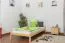 Futon bed / solid wood bed solid pine natural wood, incl. slatted frame - dimensions: 90 x 200 cm