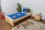 Children's bed / Youth bed solid, natural pine wood 78, includes slatted frame - Dimensions 90 x 200 cm