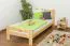 Children's & Youth Solid Pine Bed Natural A26 | 90 x 200 cm | Includes Slatted Frame | Modern Design