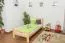 Children's & Youth Solid Pine Bed Natural A26 | 90 x 200 cm | Includes Slatted Frame | Modern Design