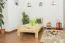 Children's & Youth Solid Pine Bed Natural A26 | 90 x 200 cm | Includes Slatted Frame | Modern Design