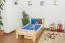 Children's & Youth Solid Pine Bed Natural A26 | 90 x 200 cm | Includes Slatted Frame | Modern Design
