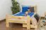 Children's & Youth Solid Pine Bed Natural A26 | 90 x 200 cm | Includes Slatted Frame | Modern Design