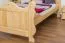 Children's bed / Youth bed solid, natural pine wood 91, includes slatted frame - Dimensions: 90 x 200 cm