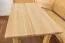 Table Junco 226A, solid pine wood, clear finish - H75 x W50 x L80 cm