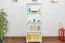 158cm Standard Bookcase Junco 51C, solid pine, white finish - H158 x W60 x D42 cmm