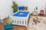 Children's Bed / Youth Bed Solid Pine White Lacquered 66 | 100 x 200 cm | Includes Slatted Frame