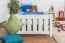 Children's Bed / Youth Bed Solid Pine White Lacquered 66 | 100 x 200 cm | Includes Slatted Frame