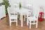 Solid Pine Table White Lacquered | Junco 226A Square | 50 x 80 cm | Modern Space-Saving Design