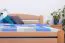 Double bed / functional bed "Easy Premium Line" K4 incl. 2 drawers and 1 cover panel, 180 x 200 cm solid beech wood natural