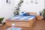 Double bed / functional bed "Easy Premium Line" K4 incl. 2 drawers and 1 cover panel, 180 x 200 cm solid beech wood natural