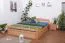 Double bed / functional bed "Easy Premium Line" K4 incl. 2 drawers and 1 cover panel, 180 x 200 cm solid beech wood natural