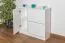Shoe cabinet solid pine wood, in a white paint finish Junco 219 - Dimensions 80 x 90 x 30 cm