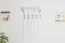 Wardrobe Solid Pine Wood White Lacquered Junco 348 | 100 x 60 x 33 cm | 5 Hooks & Shelf