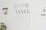 Wardrobe Solid Pine Wood White Lacquered Junco 348 | 100 x 60 x 33 cm | 5 Hooks & Shelf