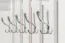 Wardrobe Solid Pine Wood White Lacquered Junco 348 | 100 x 60 x 33 cm | 5 Hooks & Shelf