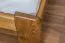 Single bed / guest bed A5 incl. slatted frame, solid pine, oak-colored, lying surface 120 x 200 cm, rounded headboard, sturdy frame