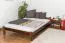 Children's or Youth Bed Solid Pine Walnut A8 | 140 x 200 cm | Includes Slatted Frame