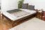 Children's or Youth Bed Solid Pine Walnut A8 | 140 x 200 cm | Includes Slatted Frame