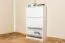 Solid White Lacquered Pine Shoe Cabinet Junco 212 | 3 Tilting Drawers | 115 x 72 x 30 cm