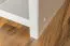 Nightstand Solid Pine White Lacquered Junco 127 | 1 Drawer & Compartment | 44 x 40 x 35 cm