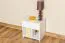 Nightstand Solid Pine Wood White Lacquered | Junco 126 | 40 x 40 x 27 cm | Modern Design