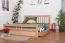 Youth bed "Easy Premium Line" K8 incl. 2 drawers and 1 cover panel, 180 x 200 cm solid beech wood natural