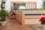 Double bed / functional bed "Easy Premium Line" K8 incl. 4 drawers and 2 cover panels, 180 x 200 cm solid beech wood natural