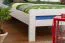 Single bed / guest bed "Easy Premium Line" K8 incl.1 cover panel, 140 x 200 cm solid beech wood white lacquered