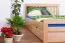Single bed / Storage bed K8 "Easy Premium Line" incl. 4 drawers and 2 cover plates, solid beech wood, clear finish - 140 x 200 cm