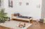 Children's or Youth Bed Solid Pine Wood Natural A5 | 90 x 200 cm | Includes Slatted Frame