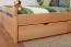 Double bed / functional bed "Easy Premium Line" K8 incl. 2 drawers and 1 cover panel, 160 x 200 cm solid beech wood natural