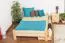 Children's bed / Youth bed A11, solid pine wood, clearly varnished, incl. slatted frame - 140 x 200 cm