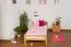 Single Bed Markus | Solid Beech Wood | Natural Finish | Incl. Rolling Frame | 90 x 200 cm