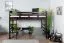 Loft Bed 90 x 190 cm | Easy Premium Line K22/n | Solid Beech Wood | Chocolate Brown | Convertible