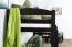 Loft Bed 90 x 190 cm | Easy Premium Line K22/n | Solid Beech Wood | Chocolate Brown | Convertible
