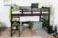 Loft Bed 90 x 190 cm | Easy Premium Line K22/n | Solid Beech Wood | Chocolate Brown | Convertible