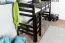 Loft Bed 90 x 190 cm | Easy Premium Line K22/n | Solid Beech Wood | Chocolate Brown | Convertible