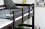 Loft Bed 90 x 190 cm | Easy Premium Line K22/n | Solid Beech Wood | Chocolate Brown | Convertible